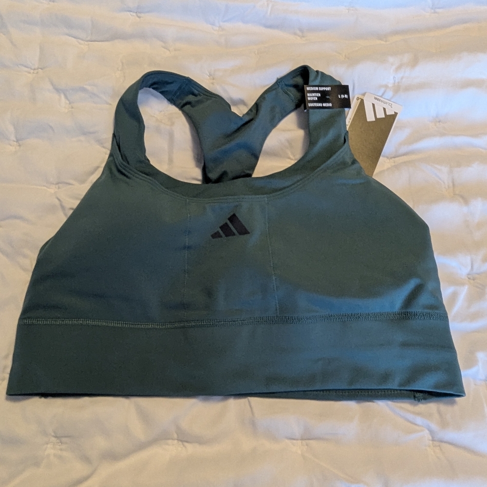 Adidas Teal Performance Sports Bra